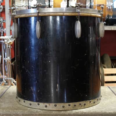 1930s Slingerland 16x16 Floor Tom Black Lacquer image 3