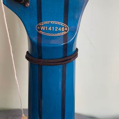 Agile Septor Pro 827 - trans blue neck through ebony fret image 9