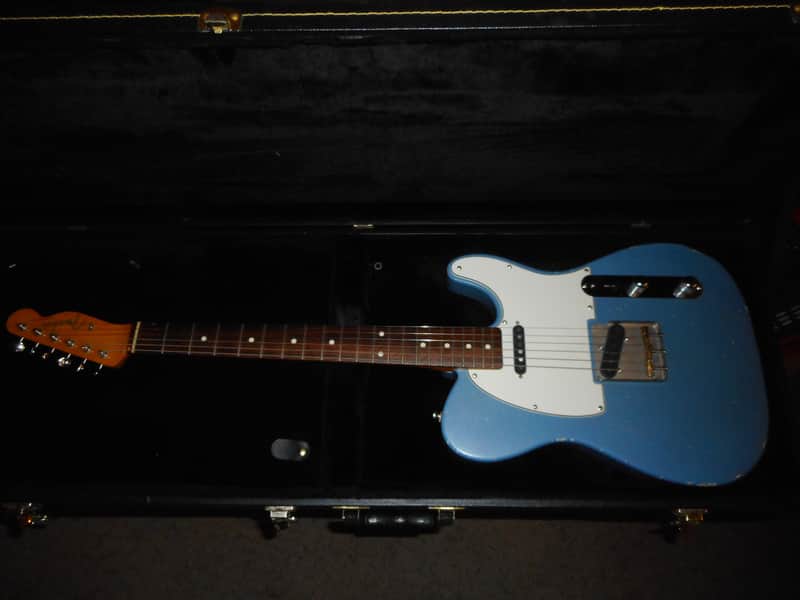 Scarecrow Guitars 60's Modern Modded Telecaster Tribute Lake Placid Blue Fender CIJ neck image 1