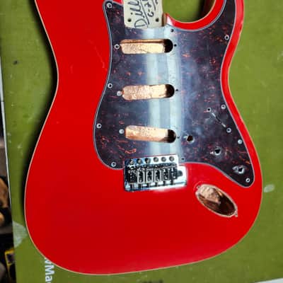 Dillion Double Bound Fiesta Red Strat fully shielded. image 4