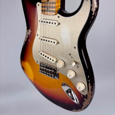 Fender Custom Shop Limited Edition '58 Reissue  Stratocaster Heavy Relic w/ Anodized Guard +upgrades,  Center Pocket Custom Shop Tweed case, Cert,  and all paperwork. image 3