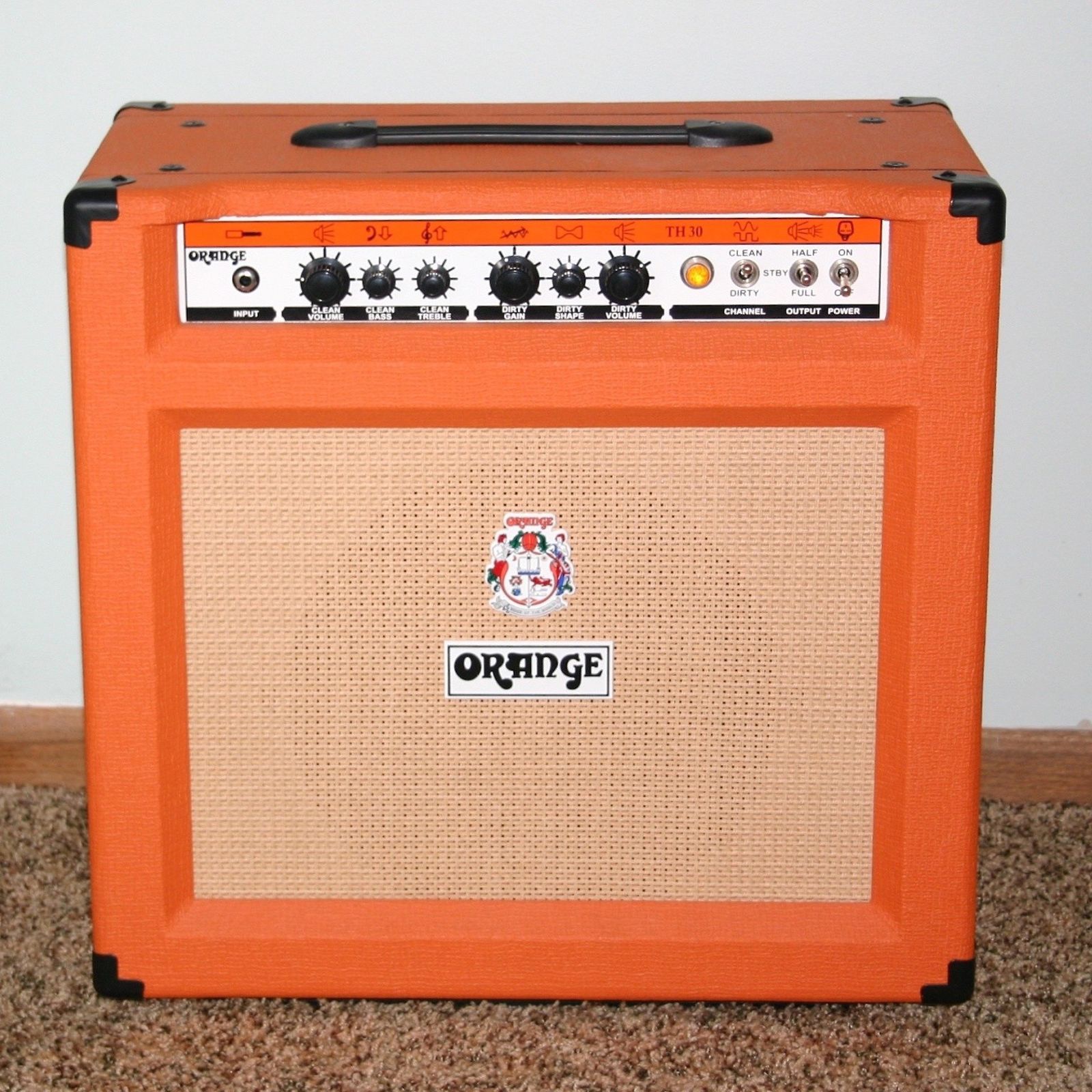 Orange TH30C 30-Watt 1x12 Twin Channel Guitar Combo Amp, Orange