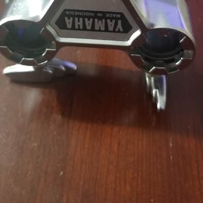 2 Yamaha triple hole mount system for tom or cymbal arm 3 hole receiver 2000s - Chrome image 1