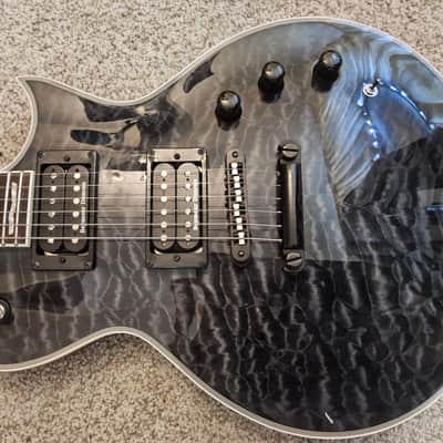 ESP LTD EC-1000 Piezo Quilted Maple 2017 - Quilted Maple See Through Black Seymour Duncans image 1