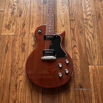 Vintage 1970s Gibbon LG-400 Les Paul Junior P90s Electric Guitar Walnut MIJ Japan image 2
