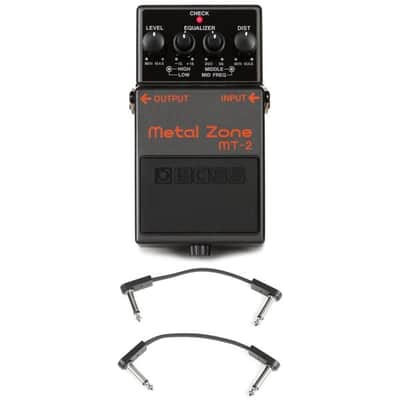 Boss MT-2 Metal Zone Distortion Pedal with 3 Patch Cables image 2