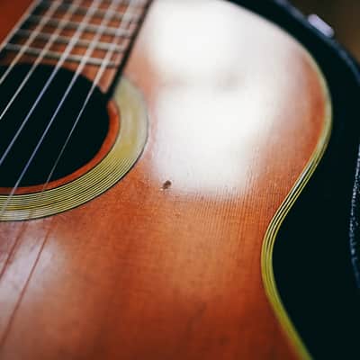 c.1960 Yamaha Dynamic Guitar No.2 – Hand Crafted in Japan | All Solid | Very Rare | Hard Case | Vintage Nitro CheckingYamaha image 9