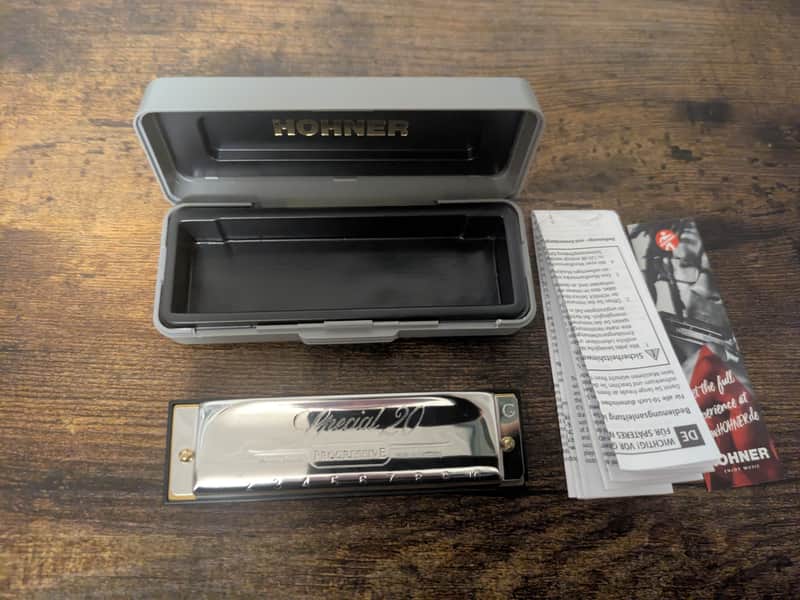 Hohner 560PBX-G Progressive Series 560 Special 20 Harmonica - Key of G 2010s - Silver image 1