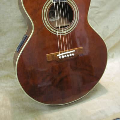 1998 Epiphone Jeff "Skunk" Baxter Acoustic/Electric Mahogany Rare Model! Free US Shipping! image 3