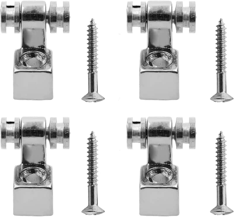 4 PCS Roller Guitar String Trees Guides Retainer for Fender Strat Stratocaster Tele Telecaster Electric Guitar (Chrome) image 1