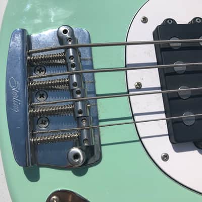 Sterling Ray 34 Electric Bass Guitar Music Man Stingray Mint Green NICE image 5