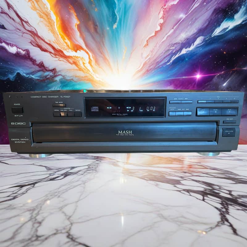 Technics SL-PD627 Compact Disc Changer - 5 Disc -  Black - Tested *NEW BELTS* image 1