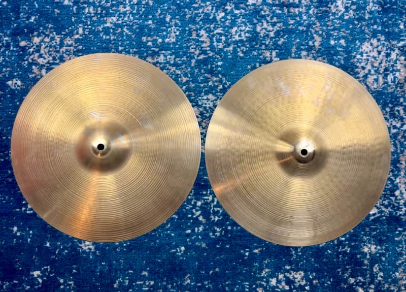 1960s CLEAN 15” Zildjian AVEDIS Hi Hats 982g 1019g image 1