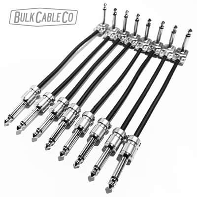 8 Pack - 10" Mogami 2319 Patch Cable - SquarePlug SP500 / SPS5 - Right Angle To Straight Connectors image 1
