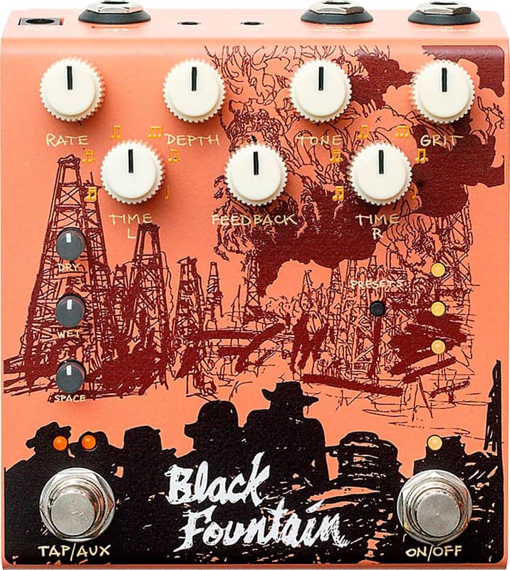 Old Blood Noise Endeavors Black Fountain Stereo Delay Effects Pedal, Terracotta image 1