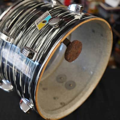 Vintage 1970s Ludwig USA 12" Maple/Mahogany Tom - Black Oyster Pearl | 8x12" image 8