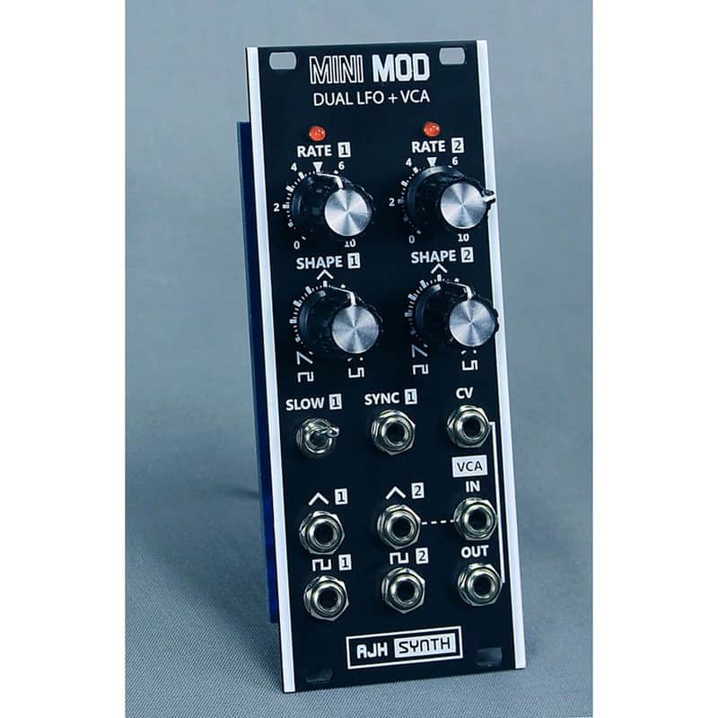 AJH Synth MiniMod Dual LFO + VCA Eurorack Module (Black) image 1