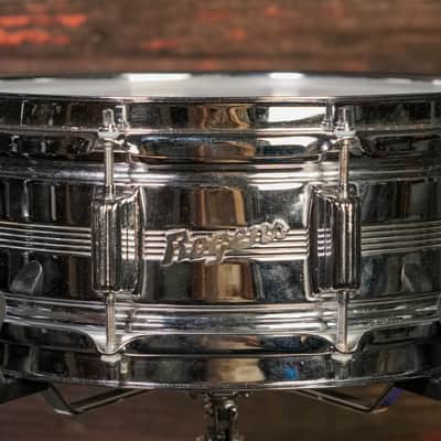 Rogers 5x14" Dynasonic Chrome-Over-Brass Snare Drum - 1960s (5-Line) image 1