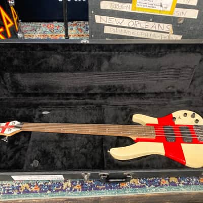 Rick Savage's, Def Leppard Washburn XB925 "St. George's Cross"5-String Bass Guitar PLUS Signed Touring Collection. Iconic! (#RS 5019) image 14