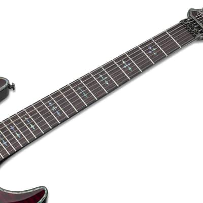 Schecter Hellraiser C-7 FR S Left Hand Electric Guitar - Black Cherry (1833) image 3