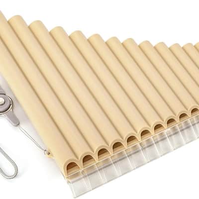 18 Pipes Pan Flute C Key - Beginner-Friendly Instrument with Enhanced Mouthpiece Design for Easy Play, Perfect for Students and Music Enthusiasts, White image 3