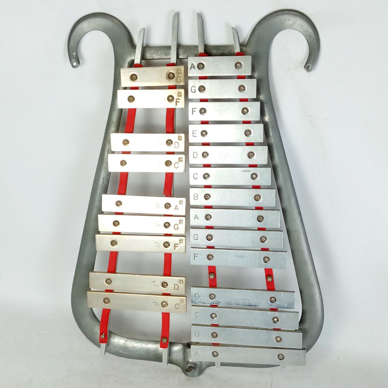 Ludwig/WFL #2044 Two-Tone Gold/Chrome Chromatic Lyra Glockenspiel Vintage50s USA — main photograph