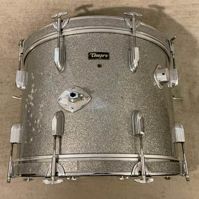 1960’s-1970’s Tempro 3 Piece Drum Kit Silver Sparkle Pearl Stencil Japan 20 / 14 / 12 image 12