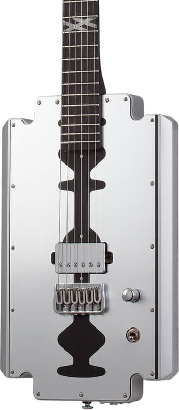Schecter Razor Blade Machine Gun Kelley Signature Electric Guitar, Ebony Fingerboard, Metallic Silver image 1