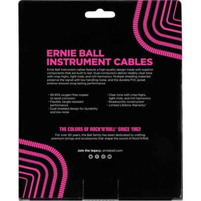 Ernie Ball 6044 Cables instrument torsades jack/jack 9m noir image 4