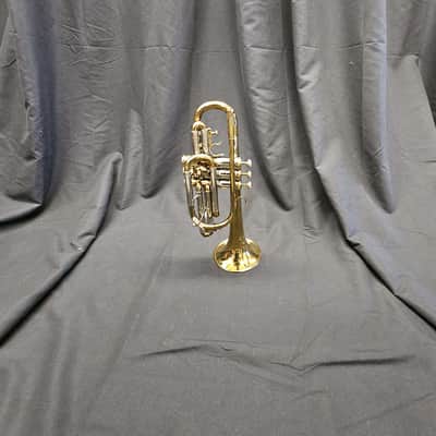 Olds Bb Cornet 1938 - Lacquered Brass w/ Nickel plating w/ original case image 2