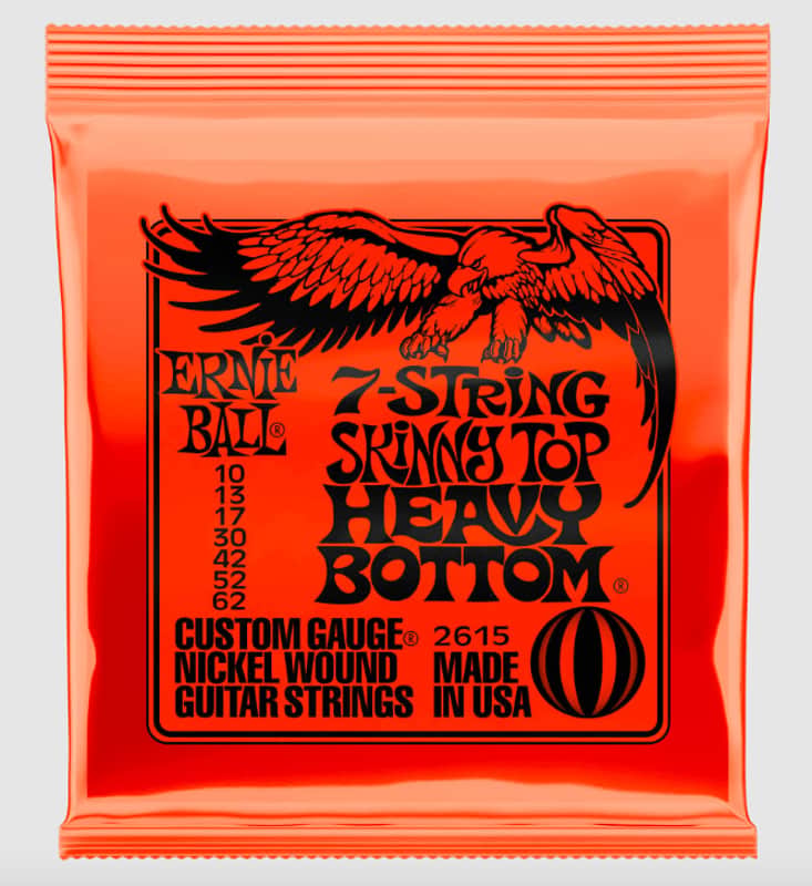 Ernie Ball 7-String Skinny Top Heavy Bottom Electric Guitar Strings P02615 image 1