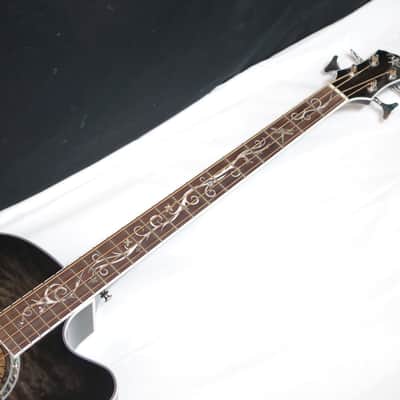 MICHAEL KELLY Dragonfly 4-string acoustic BASS guitar NEW w/ Case - Smokeburst - B-stock image 5