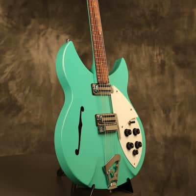 2013 Rickenbacker 330/12S 12-string Sea Green w/Rose Morris sound hole image 10
