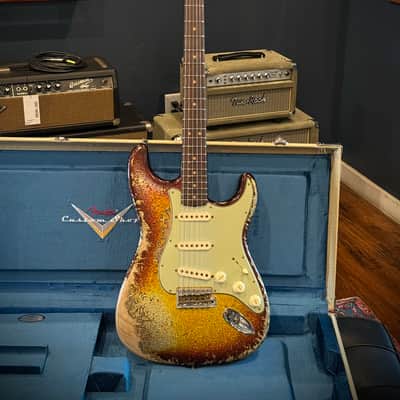 Fender Custom Shop 1963 Stratocaster -  Super Faded Aged 3-Color Sunburst Sparkle image 2
