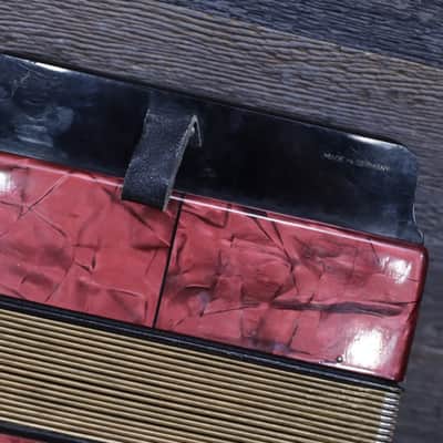 Hohner Erica 2-Row 8-Bass 21-Treble Button A-D Red Diatonic Accordion - Germany image 19