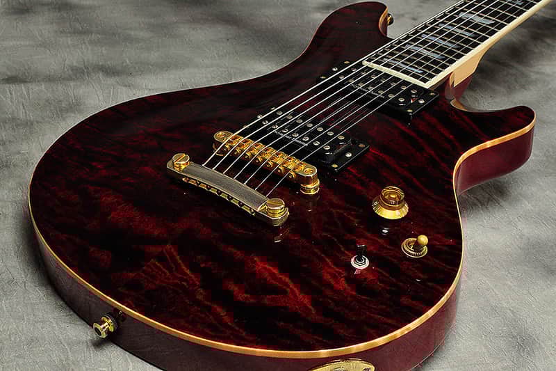 ESP Custom Order Potbelly 7 String Baritone Black Cherry | Reverb