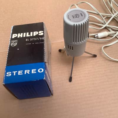 PHILIPS EL 3757 / 00 stereo MICROPHONE VINTAGE TRIPOD OR STAND STEREO MICROPHONE RARE image 6