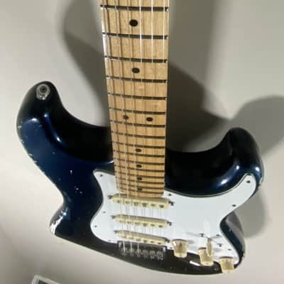 1983 E-Series USA Fender Stratocaster Neck  Hardtail MJT Lake Placid Blue Pine Body image 16