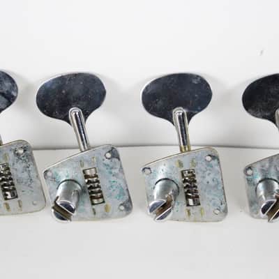 1966 Vintage Fender Jazz Bass LOLLIPOP Chrome Tuners with Bushings & Screws CLEAN 1960's Precision Telecaster image 9