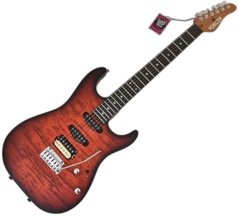Schecter USA Sunset Custom-II HSS Guitar Tiger Eye Satin