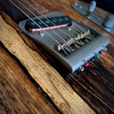 "Verity" Custom Telecaster / Barncaster from A Wee Black Dug Guitars - Natural, Figured Driftwood image 12