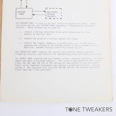 Electrocomp Sequencer EML 400 Manual synthesizer book VINTAGE SYNTH DEALER image 3
