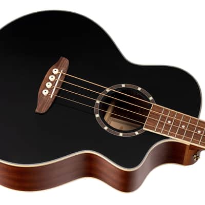 Ortega D8CE-4 Deep Series 8 Spruce Top Mahogany Neck Medium Scale 4-String Acoustic-Electric Bass Guitar image 9