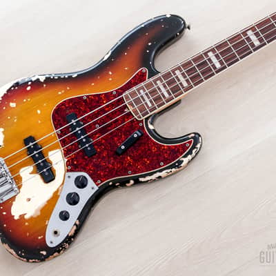 1969 Fender Jazz Bass Sunburst Faux Burst Vintage Bass w/ Case image 1