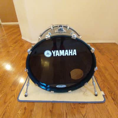 Yamaha Oak custom made in Japan 18 x 22 inch bass drum uzukiri emerald lacquer outstanding! image 2
