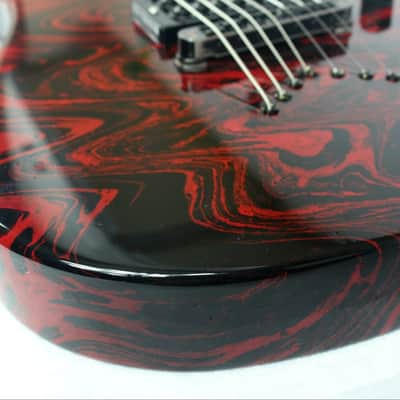 Custom Swirl Painted and Upgraded Dean Vendetta XM 7 -7 String Electric Guitar W/ Matching Headstock image 18