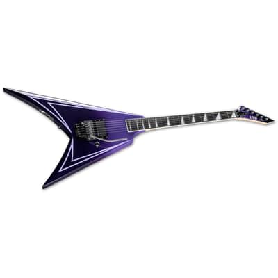ESP LTD Alexi Laiho Hexed Sawtooth Guitar w/ EMG Passive Pickup & Form Fit Case - Purple Fade w/ Pinstripes image 4