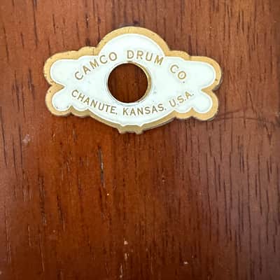 Vintage Camco Chanute Era Drum Badge Excellent Condition, Factory Original! image 1