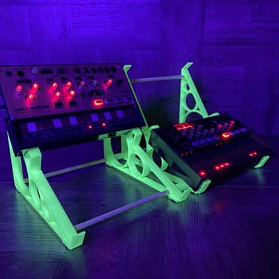 X4 Two Tier Stand for all KORG Volca Series Modules - Special Edition LUMINESCENT - by KZcraftworks