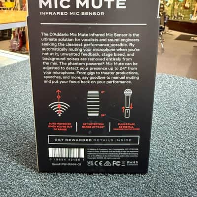 D'Addario IR Mic Mute Infared Mic Microphone Sensor Black with Box image 10